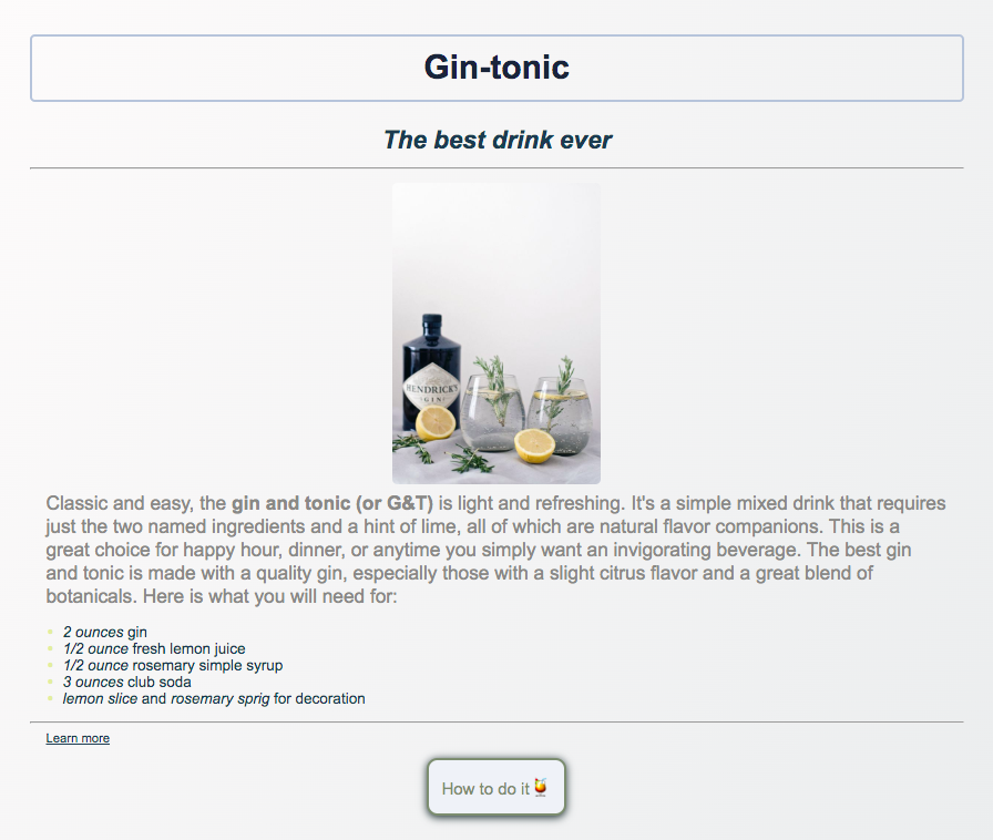 Gin-tonic Project preview